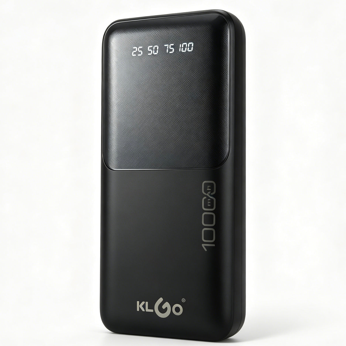 KLGO KP-37 10000mAh Power Bank, Built-in 4 Cables Digital Display Portable Charger for iPhone, Android, Tablets