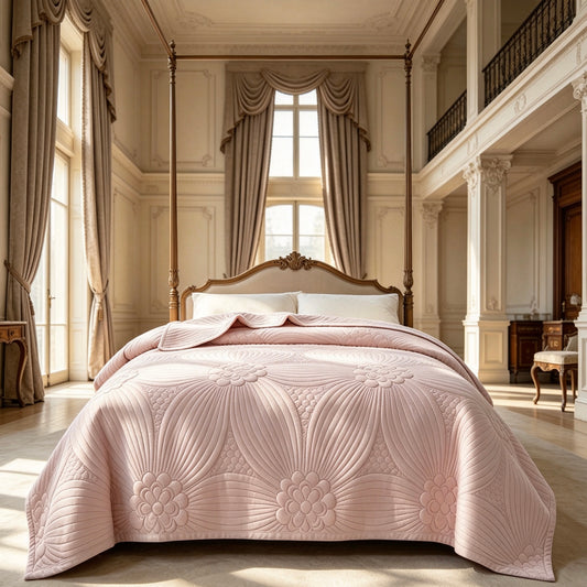 Premium Quilted Bedspread, Moderate Thickness (Not Thin) King Size 78.74 × 90.55 in, Random Color Shipment
