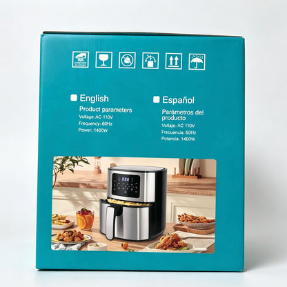 1400W 5.5L(5.81Qt) Electric Fryer Digital Touch Oilless Cooker Time Control Hot Air Fryers Oven