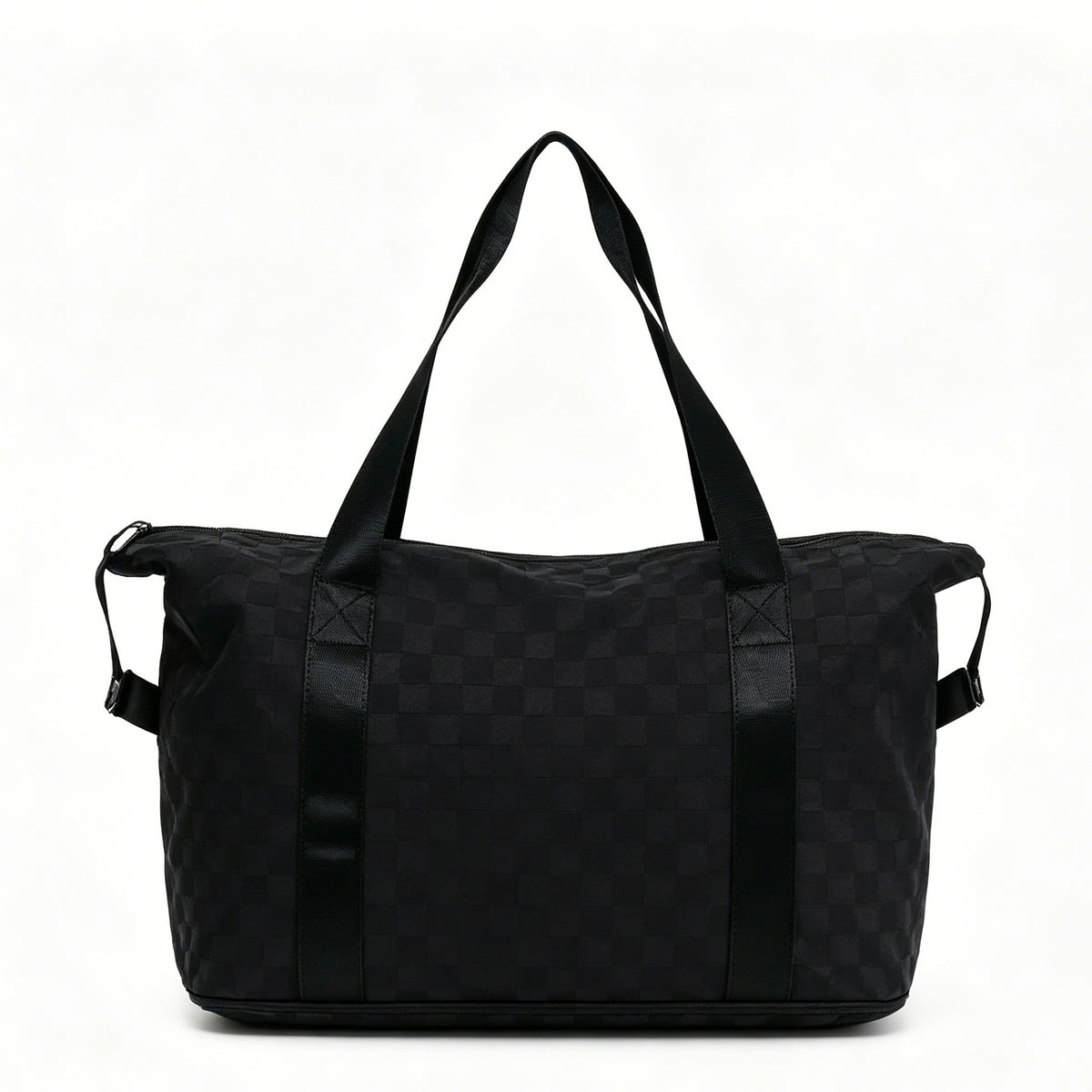 Checkered Expandable Travel Duffle Bag, Wet Dry Separation Weekender Tote Bag
