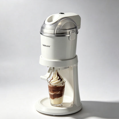 1L Homemade Ice Cream Maker, 110V DIY Frozen Dessert Machine for Family Use