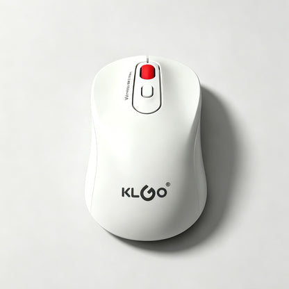KLGO Q2 Dual Mode Silent Wireless Mouse, 2.4G & Bluetooth 5.4 Rechargeable Ergonomic Computer Mouse, Quiet Click Portable USB Wireless Mice for Laptop, Desktop, Tablet & Mobile Phone