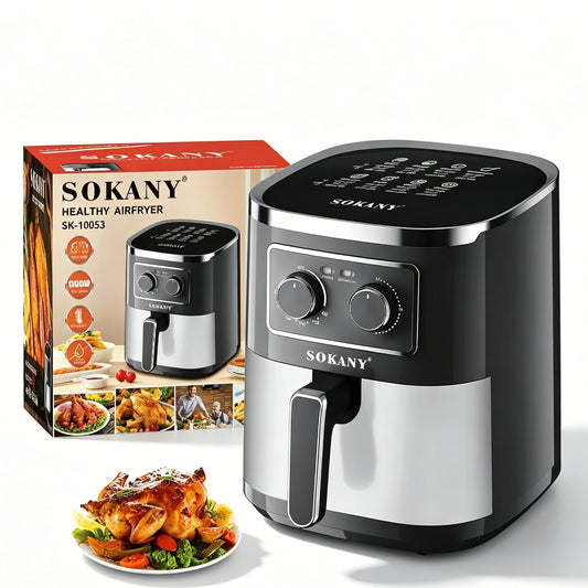 SOKANY SK-10053 Air Fryer, 7L Large Capacity, 1700W Mechanical Dual Knob Oil-Free Healthy Air Fryer