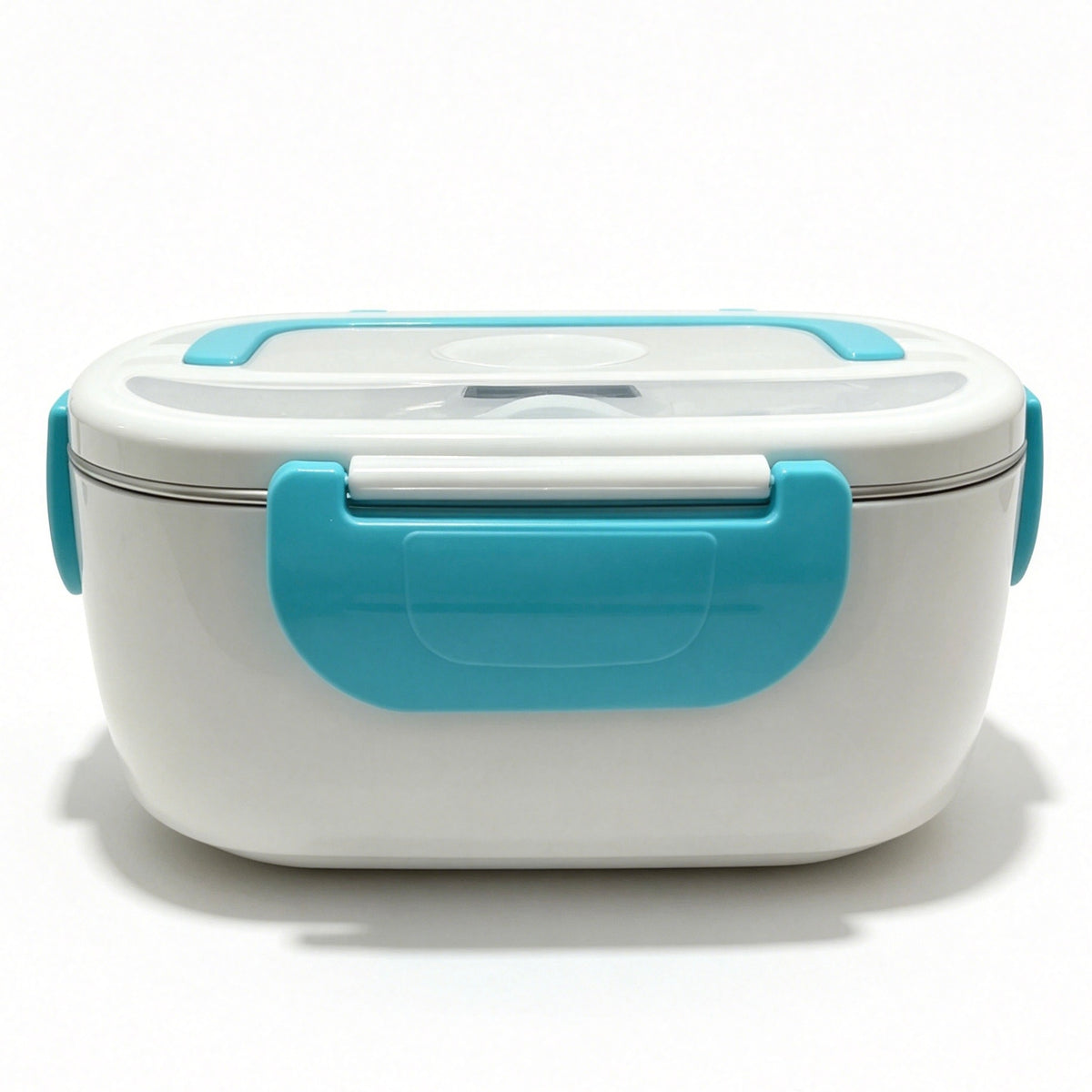 Electric Heating Lunch Box, 1.05L Stainless Steel Liner Food Warmer, 110V 40W Portable Heated Lunch Box for Office & Travel, Blue