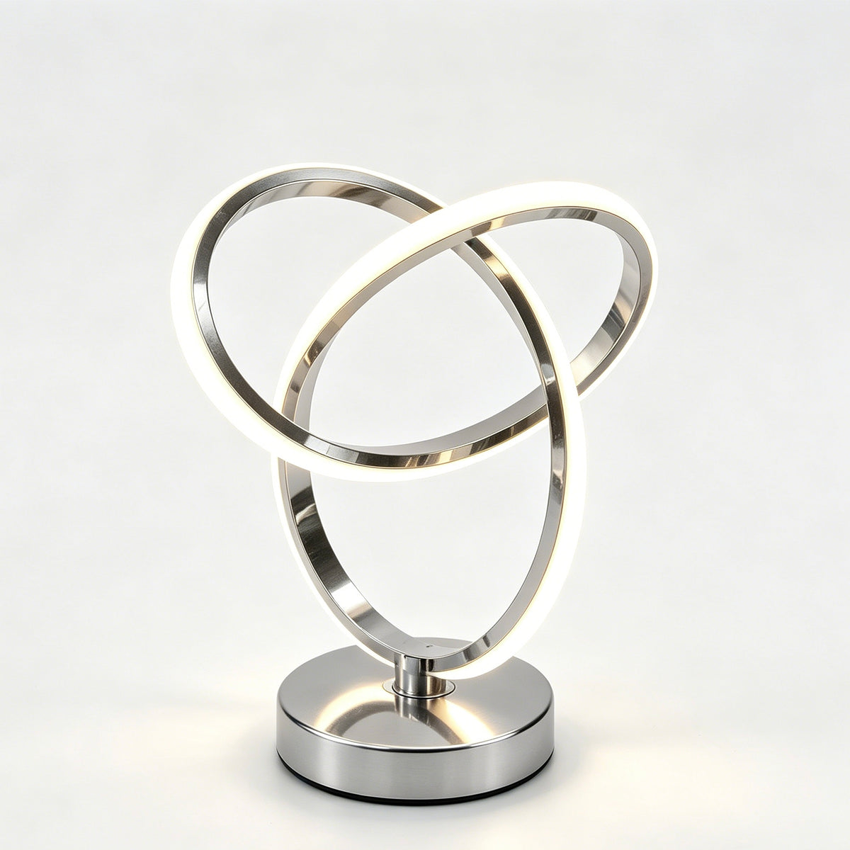 Spiral Ring LED Table Lamp, Modern Decorative Bedside Lamp, Height 28cm