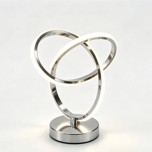 Spiral Ring LED Table Lamp, Modern Decorative Bedside Lamp, Height 28cm