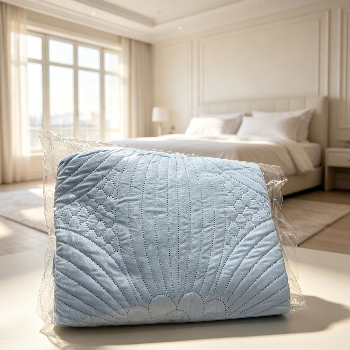 Premium Quilted Bed Blanket, Moderate Thickness (Not Thin) King Size 78.74 × 90.55 in, Random Color Shipment XY‑6K