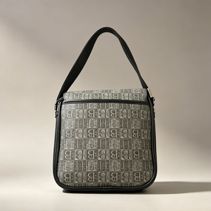 Vintage Letter Monogram Crossbody Bag, Casual Retro Square Messenger Shoulder Bag
