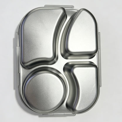 304 Food Grade Stainless Steel Compartment Lunch Box, Leak Proof Square Buckle Bento Box with Steam Vent, Keep Warm Portable Food Container for Office School