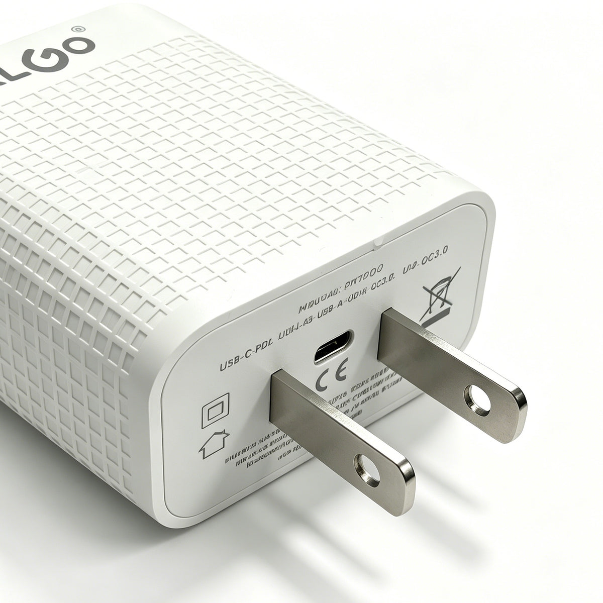KLGO PD-700 25W Dual Port Fast Charger – USB-C PD 25W + USB-A QC 3.0 Quick Charge Wall Adapter, Smart Chip Auto-Matching, Compact Travel Charger for Phones, Tablets & More