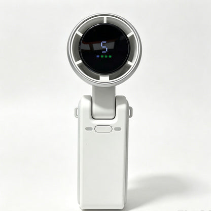 Handheld Portable Turbo Fan, 5 Speed with Digital Display, USB Rechargeable Foldable Mini Fan for Outdoor Travel