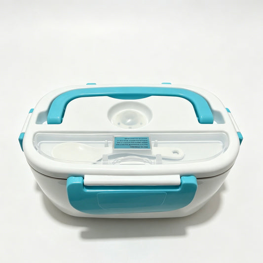 Electric Heating Lunch Box, 1.05L Stainless Steel Liner Food Warmer, 110V 40W Portable Heated Lunch Box for Office & Travel, Blue