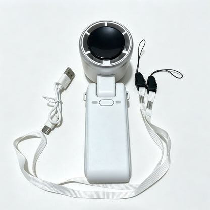 Handheld Portable Turbo Fan, 5 Speed with Digital Display, USB Rechargeable Foldable Mini Fan for Outdoor Travel