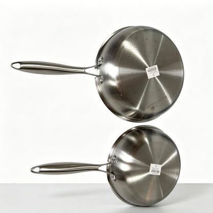 24/26cm Stainless Steel Honeycomb Frying Pan, Non-Stick Skillet, Multi Stovetop Compatible