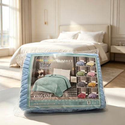 Premium Quilted Bed Blanket, Moderate Thickness (Not Thin) King Size 78.74 × 90.55 in, Random Color Shipment XY‑6K