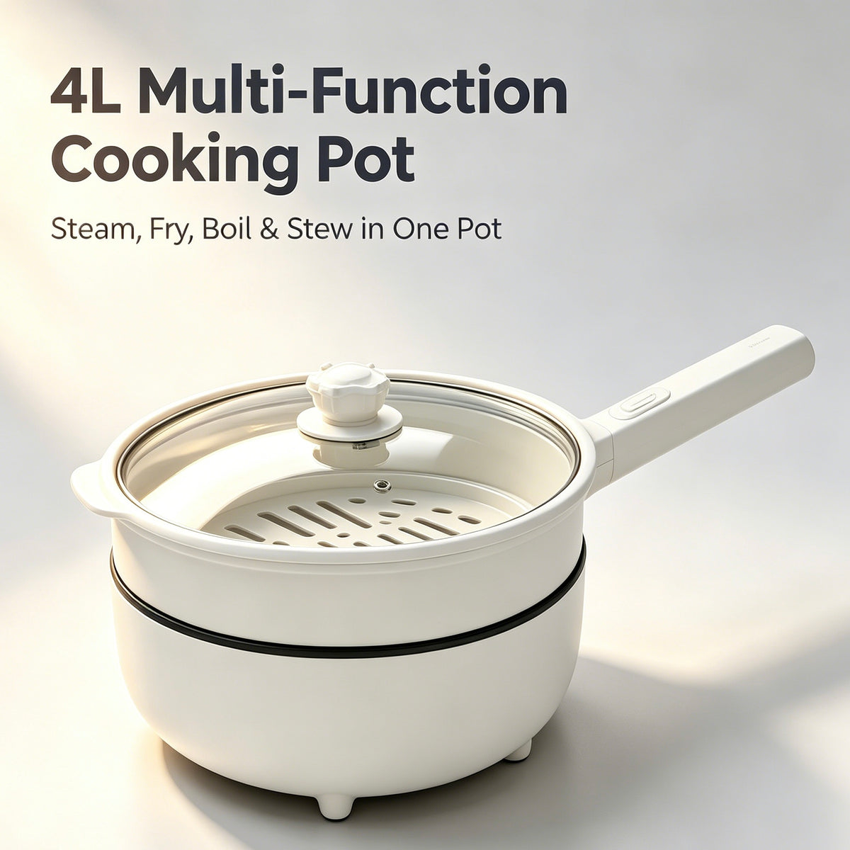 4L All-in-One Electric Cooking Pot, Multi-use Electric Frying Pot