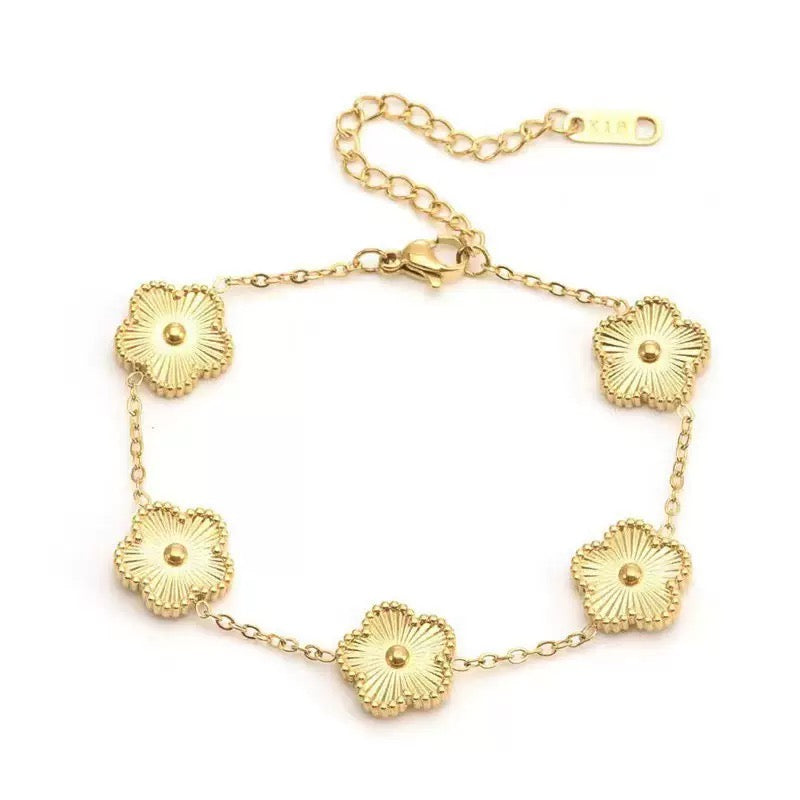 Gold-Tone Clover Chain Bracelet