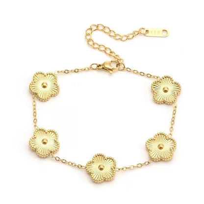 Gold-Tone Clover Chain Bracelet