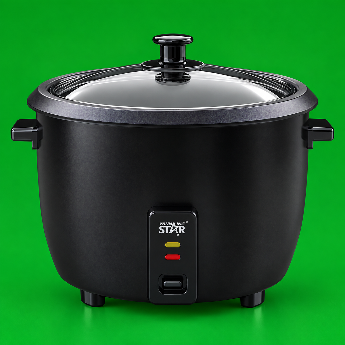 Big Cooked 2.2Litter/2.3QT Electric Rice Cooker with Glass Lid, Serves 4-6 People Family,WINNING STAR