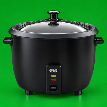Big Cooked 2.2Litter/2.3QT Electric Rice Cooker with Glass Lid, Serves 4-6 People Family,WINNING STAR