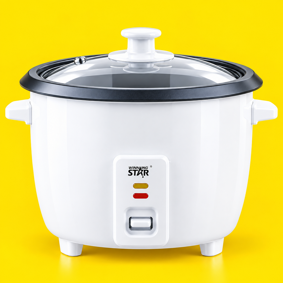 Big Cooked 2.2Litter/2.3QT Electric Rice Cooker with Glass Lid, Serves 4-6 People Family,WINNING STAR