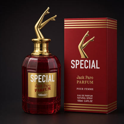 SPECIAL JACK PARO PARFUM POUR FEMME
Eau de Parfum · 100ml / 3.4 FL.OZ. · Spray