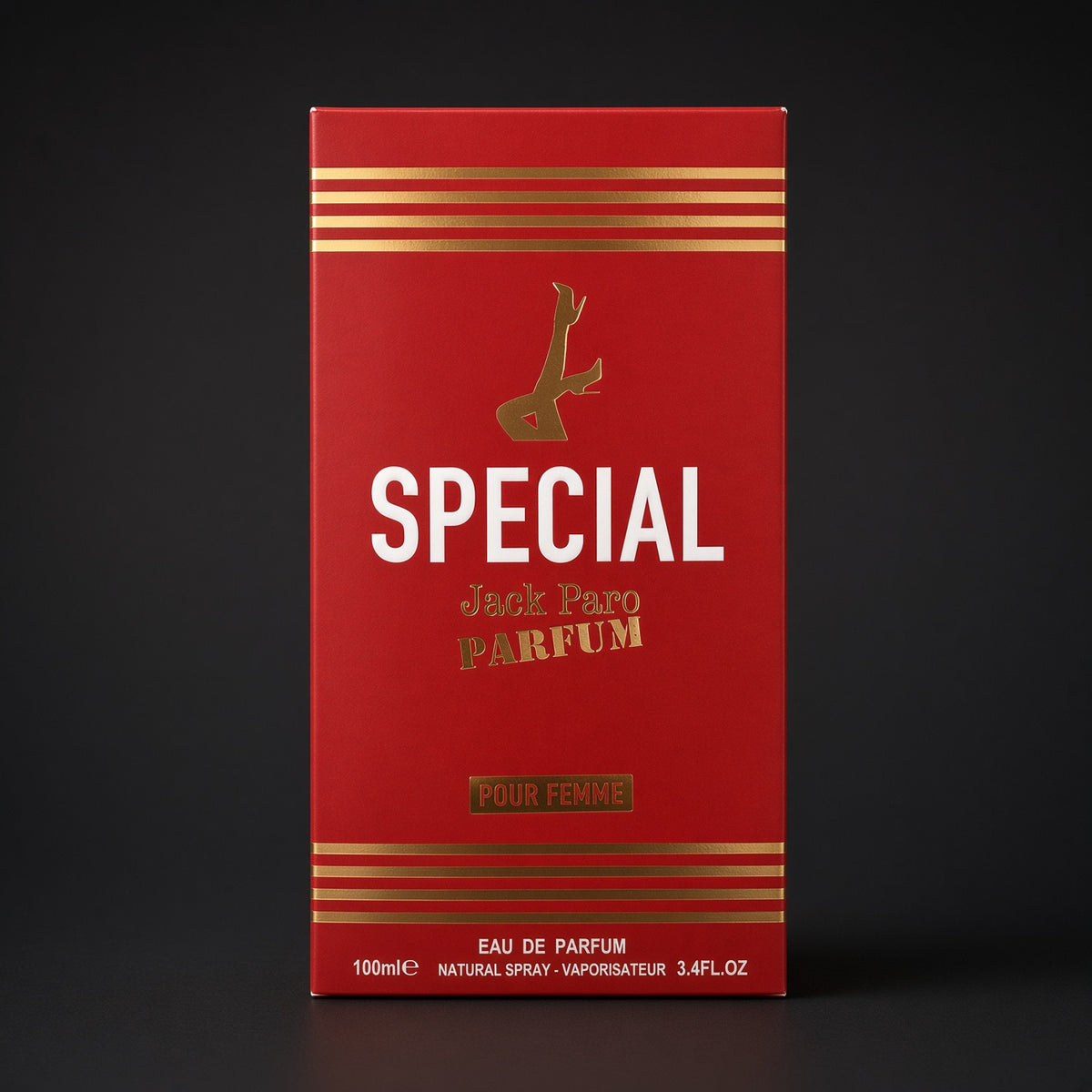 SPECIAL JACK PARO PARFUM POUR FEMME
Eau de Parfum · 100ml / 3.4 FL.OZ. · Spray