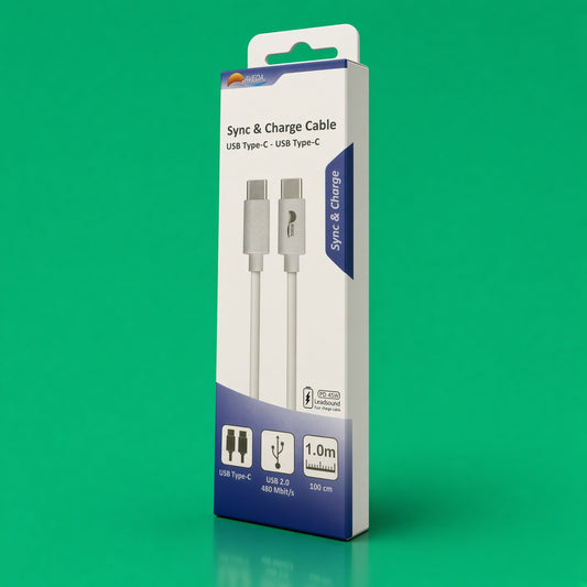 USB Type-C to Type-C Sync & Charge Cable, PD 45W Fast Charging Cord 1M
