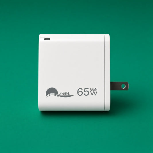 65W GaN Dual Port Wall Charger, USB-A QC4.0 & USB-C PD Fast Charger US Plug