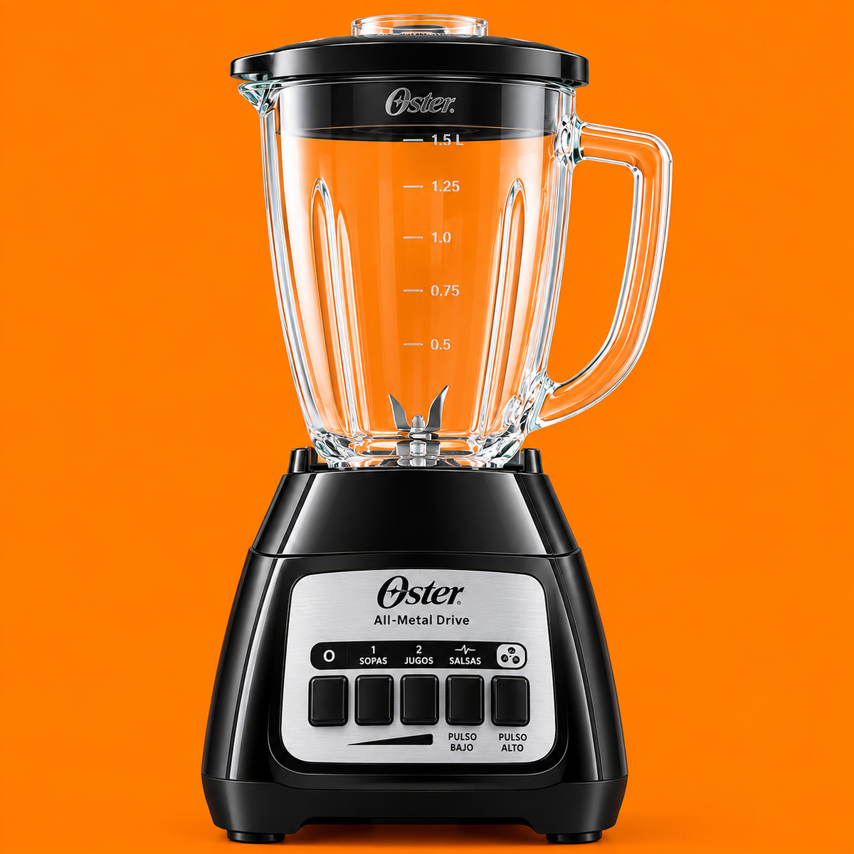 Oster Blender, Boroclass Heat Resistant Glass Jar, Ice Crushing Blade, All Metal Drive for Smoothie, Soup & Salsa