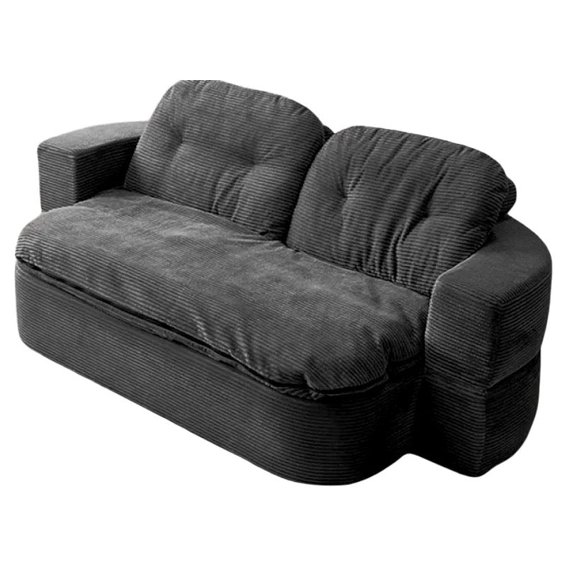 Corduroy Compressed Sofa Bed HM1006, 2-in-1 Foldable 2 Seater Sofa for Living Room