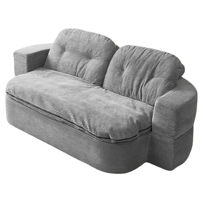 Corduroy Compressed Sofa Bed HM1006, 2-in-1 Foldable 2 Seater Sofa for Living Room
