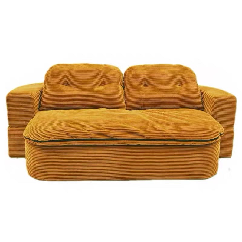 Corduroy Compressed Sofa Bed HM1006, 2-in-1 Foldable 2 Seater Sofa for Living Room