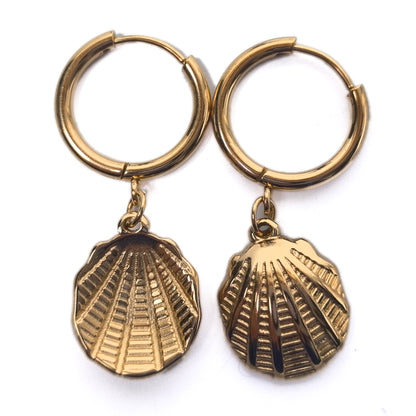 5 Pairs 18K Gold-Plated Stainless Steel Earrings Set