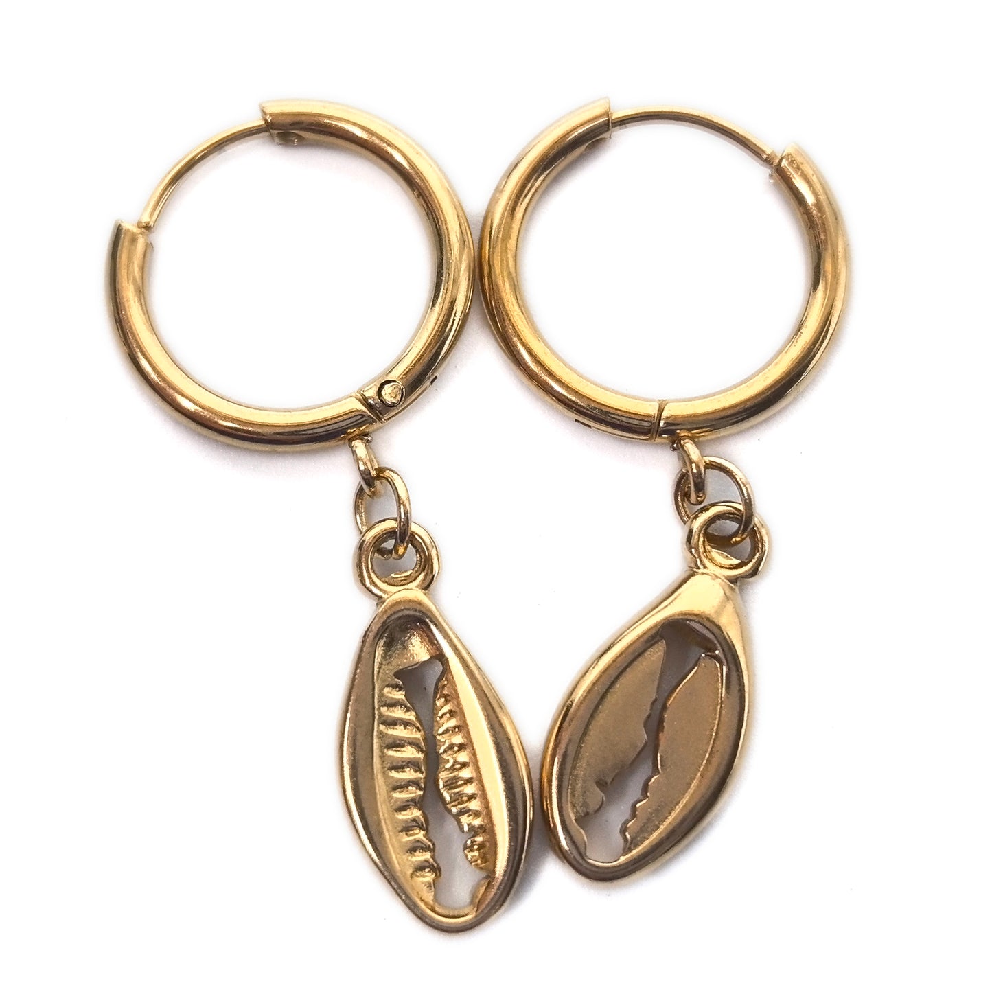 5 Pairs 18K Gold-Plated Stainless Steel Earrings Set