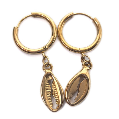 5 Pairs 18K Gold-Plated Stainless Steel Earrings Set