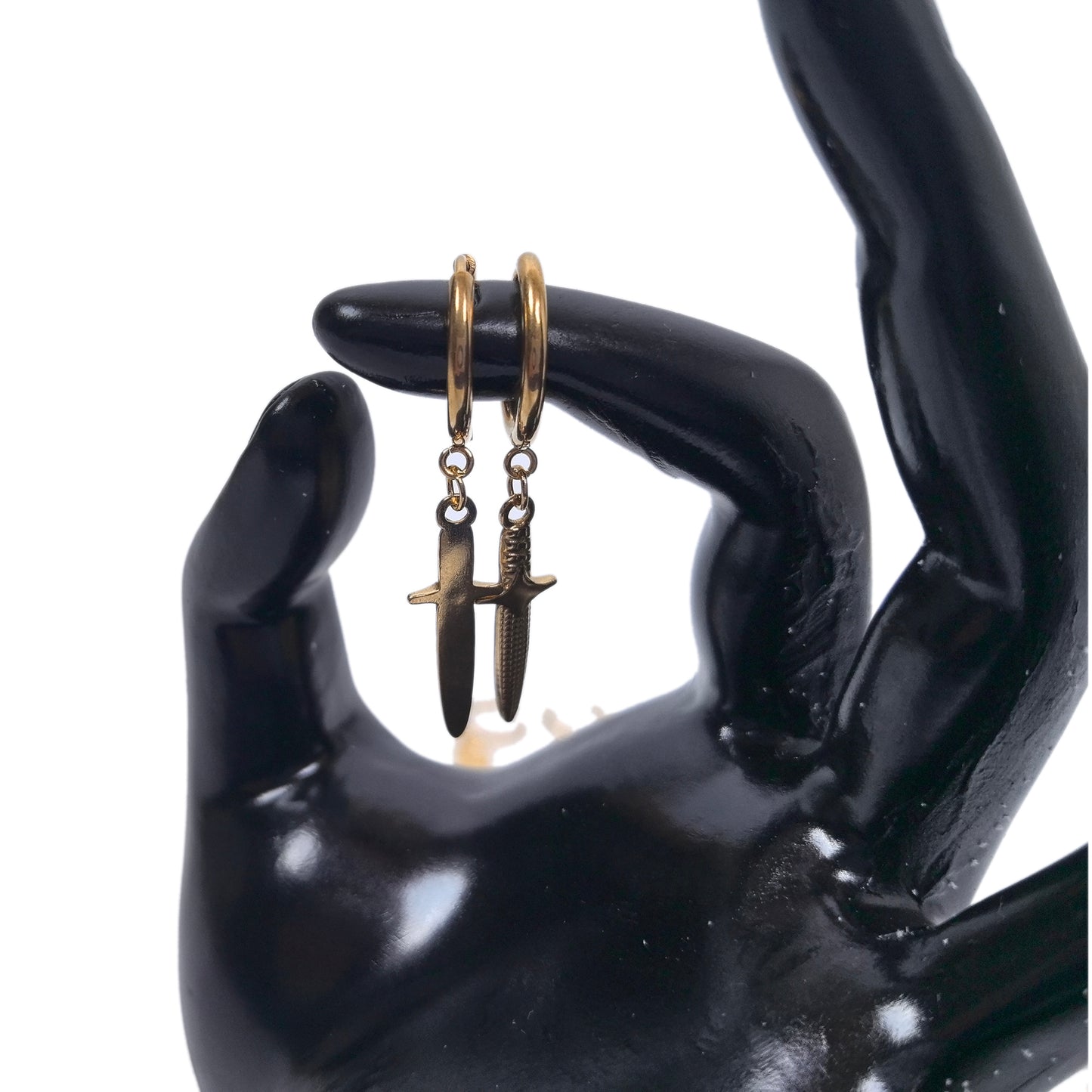 5 Pairs 18K Gold-Plated Stainless Steel Earrings Set