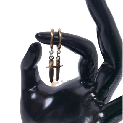 5 Pairs 18K Gold-Plated Stainless Steel Earrings Set