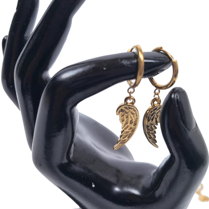 5 Pairs 18K Gold-Plated Stainless Steel Earrings Set