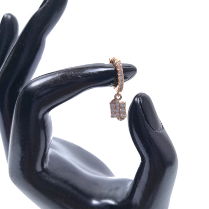 18K Gold-Plated Dangle Hoop Earrings Set