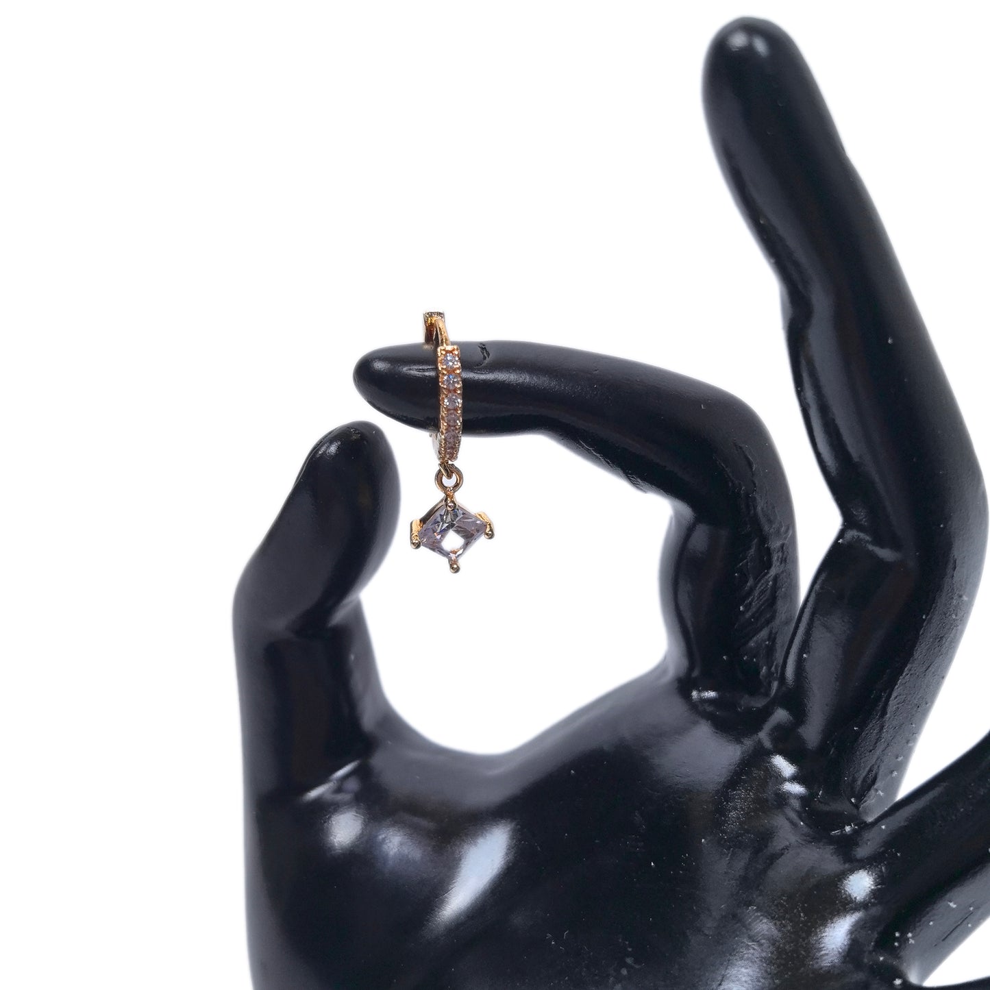 18K Gold-Plated Dangle Hoop Earrings Set