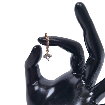 18K Gold-Plated Dangle Hoop Earrings Set