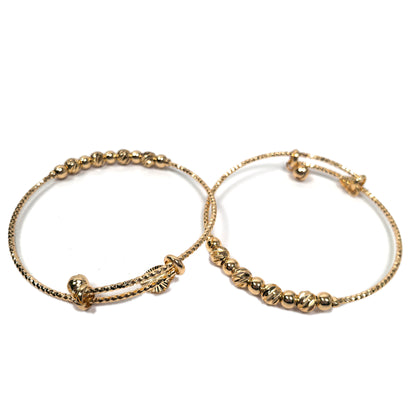 4-Piece 18K Gold-Plated Bracelets Set