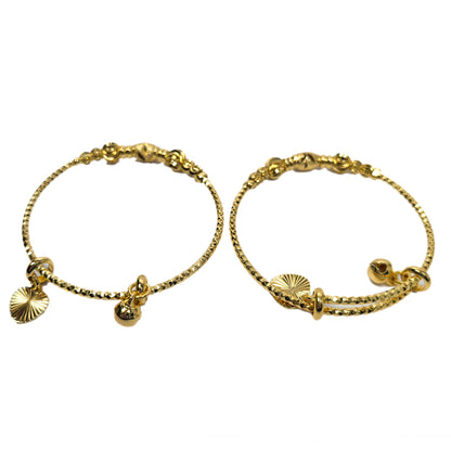 4-Piece 18K Gold-Plated Bracelets Set
