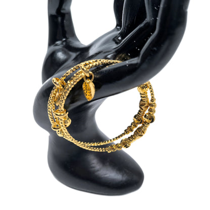 4-Piece 18K Gold-Plated Bracelets Set