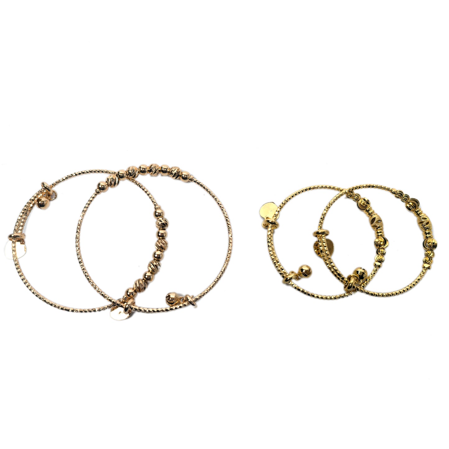 4-Piece 18K Gold-Plated Bracelets Set