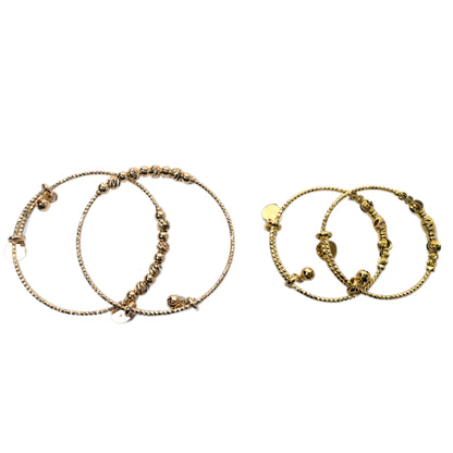 4-Piece 18K Gold-Plated Bracelets Set