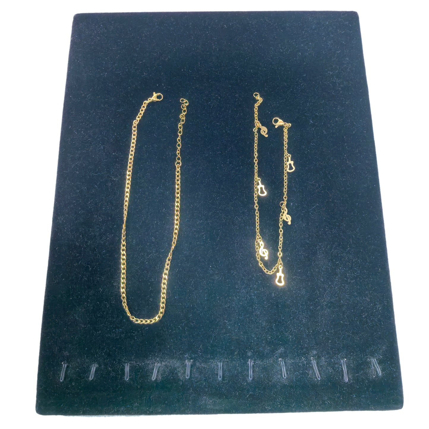 4-Piece 18K Gold-Plated Anklets Set | His & Hers Collection