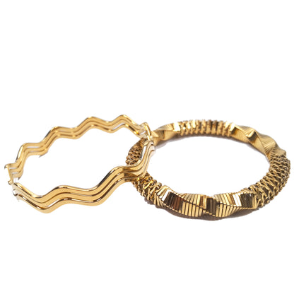 4-Piece 18K Gold-Plated Bracelets Set