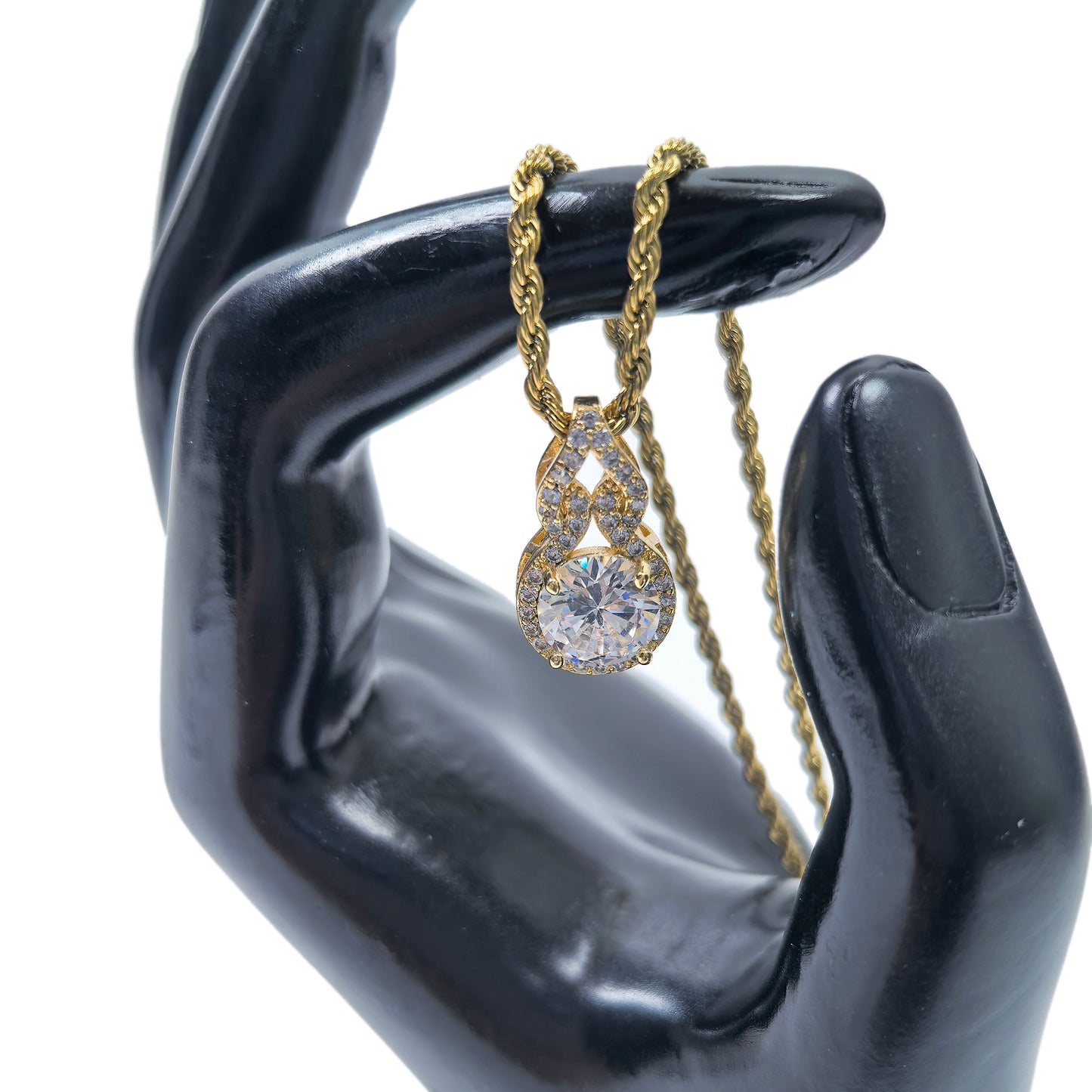Blessing Gourd Zircon Gold Plated Necklace